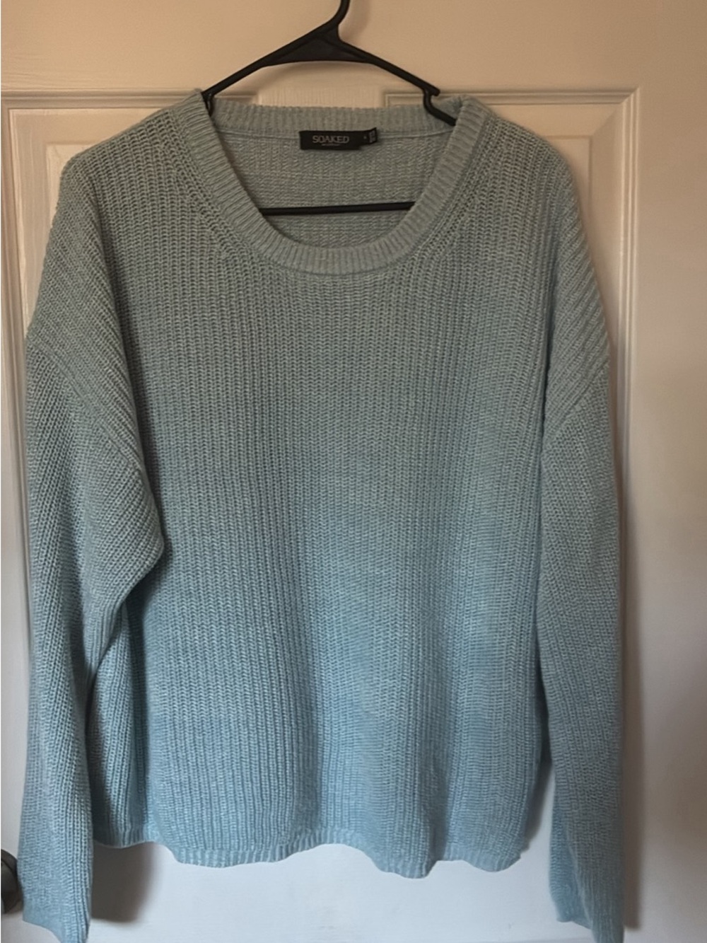 Soaked in Luxury Pale Blue Crewneck Sweater